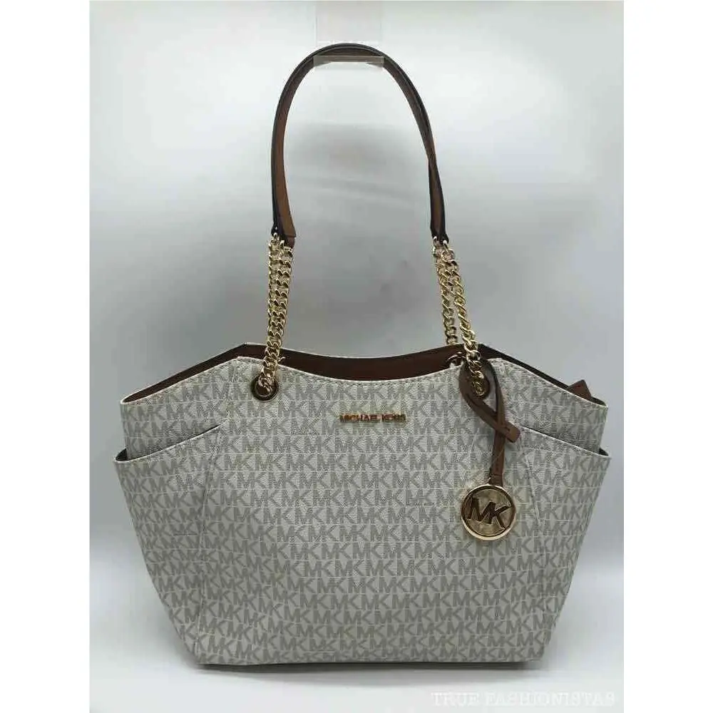 Michael Kors White Monogram Tote Tote Bag