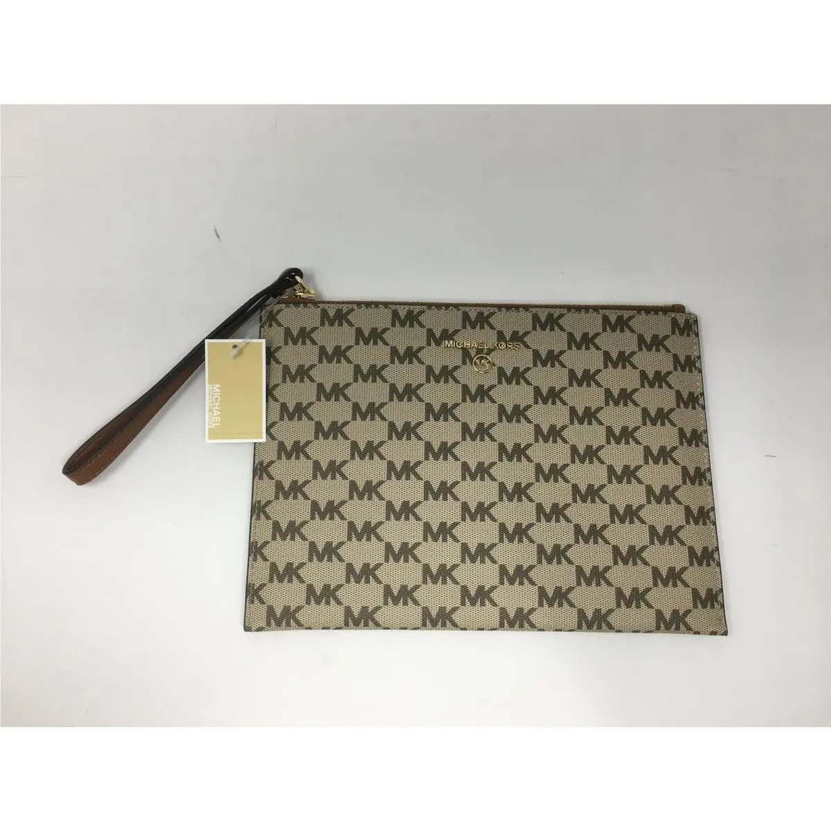 Michael Kors Jet Set Charm Zip Clutch Wristlet - Women`s Size Os- Beige