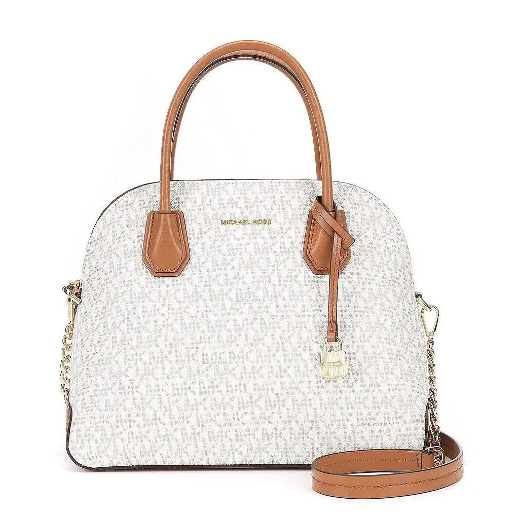 Kors Women`s Mercer Signature Large Dome Satchel - Exterior: White
