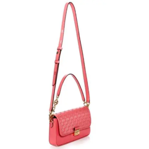 Kors Bradshaw Small Woven Leather Shoulder Bag
