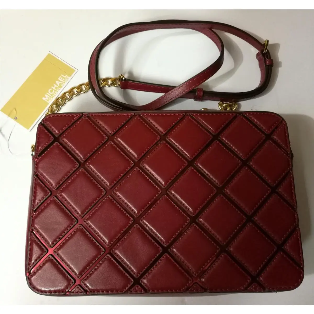 Michael Kors Jet Set Travel Large East West Crossbody 32H6GTVC3U Cherry/gold