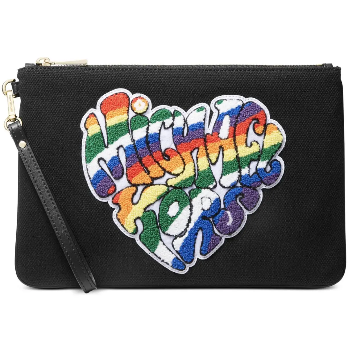 Kors Pride Jet Set Large Zip Pouch in Black - Exterior: Black