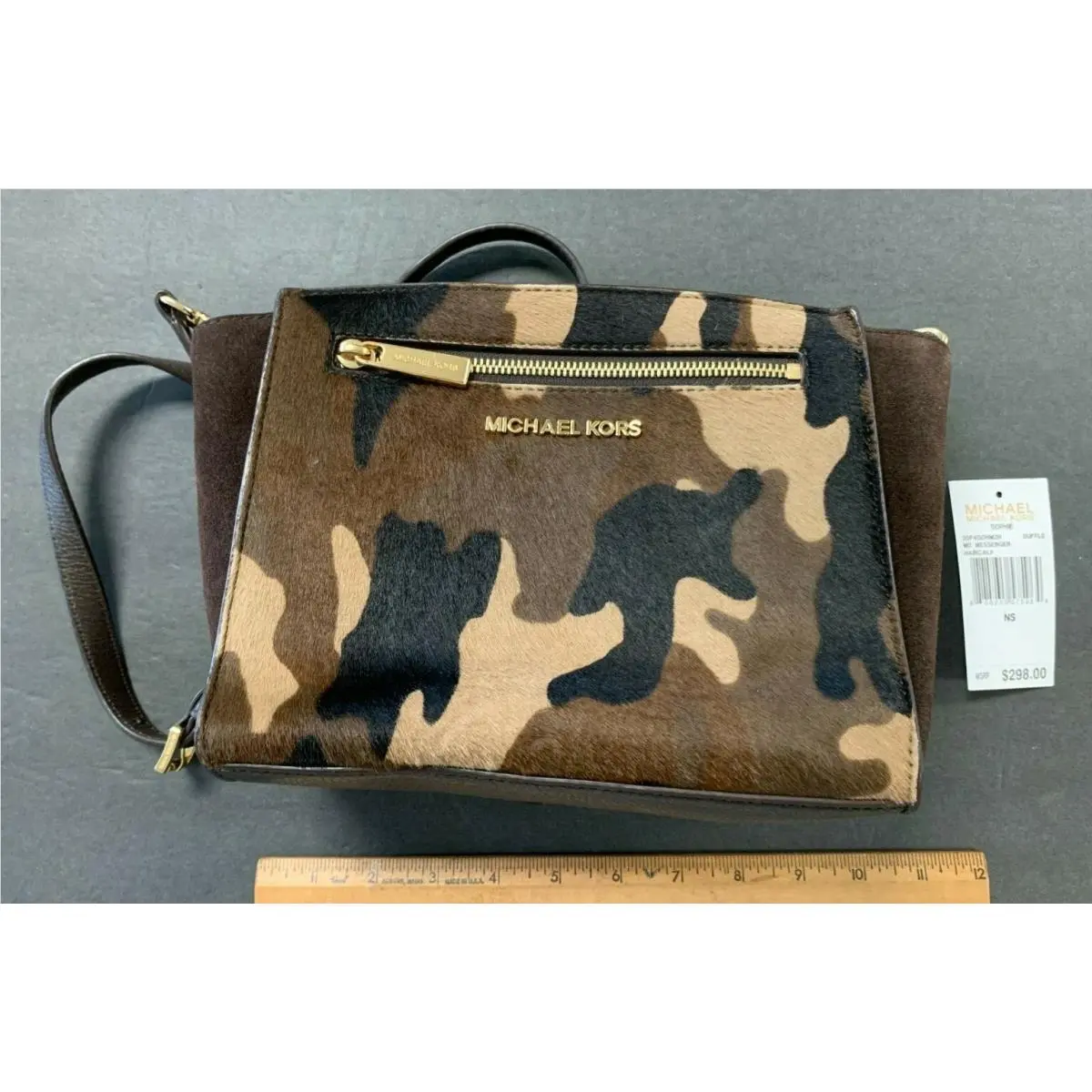 Michael Kors Sophie Haircalf Messenger Duffle Purse AA Retail 9921