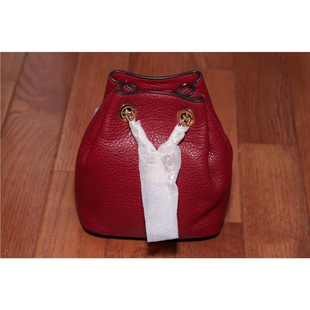 Michael Kors Hadley Medium Messenger Crossbody Handbag Purse Cherry