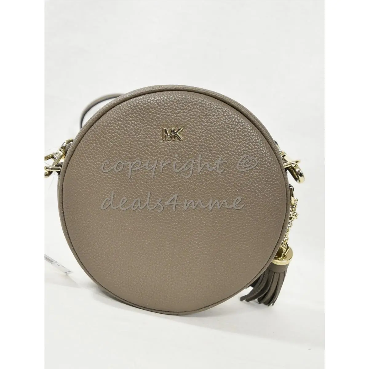 Michael Kors 32T8TF5N3L Pebbled Leather Canteen Crossbody /shoulder Bag Mushroom