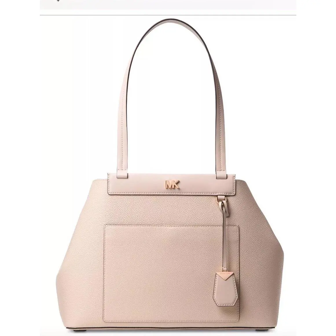 Michael Kors Meredith East West Bonded Shoulder Bag Soft Pink Gold Bag Snap