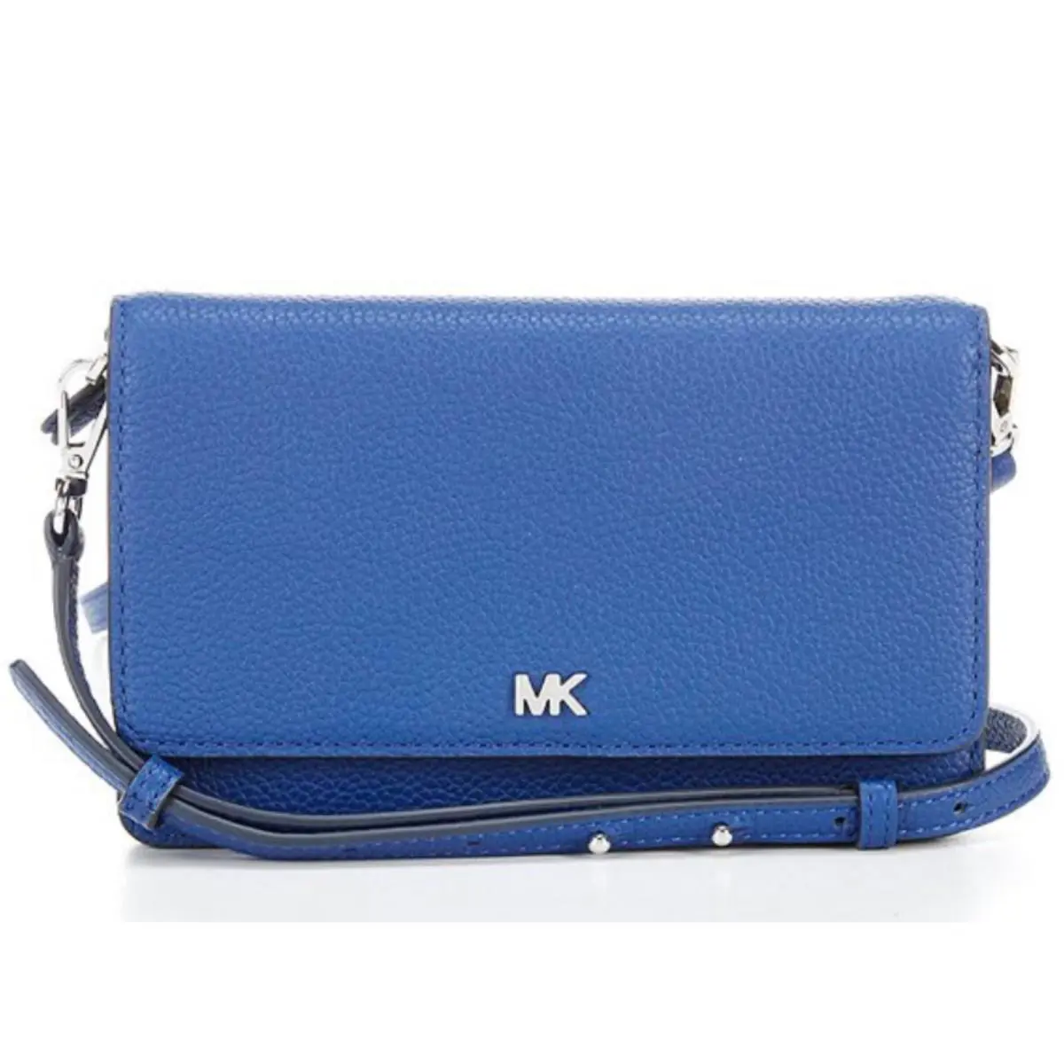 Mott MK Convertible Cross-body Clutch Wallet Phone Bag Blue Leather by Michael Kors