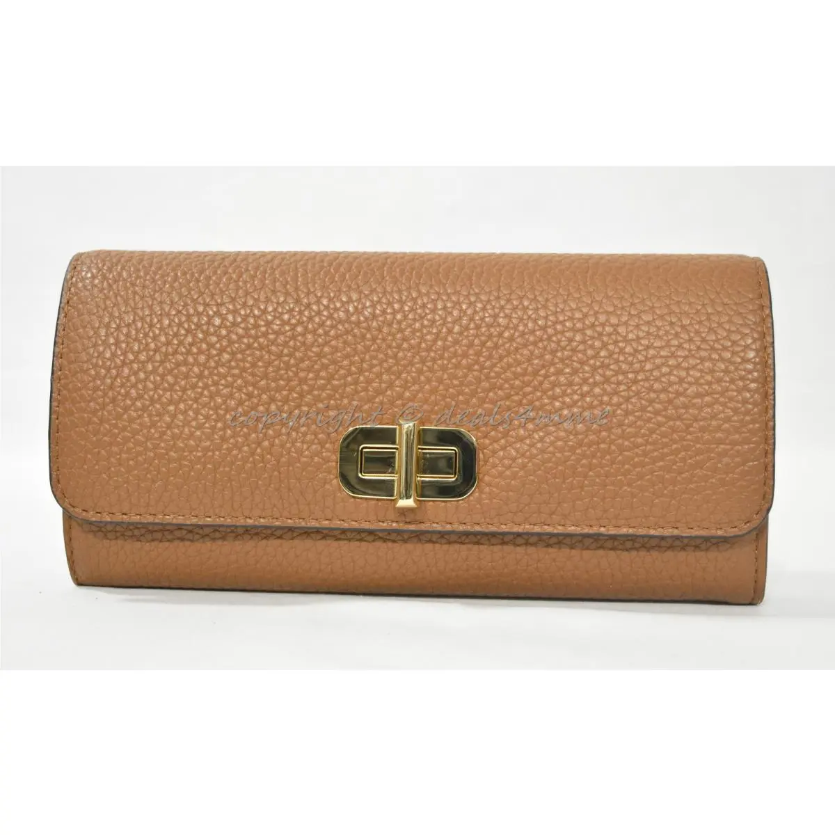 Kors Sullivan Large Carryall Leather Wallet in Luggage Brown