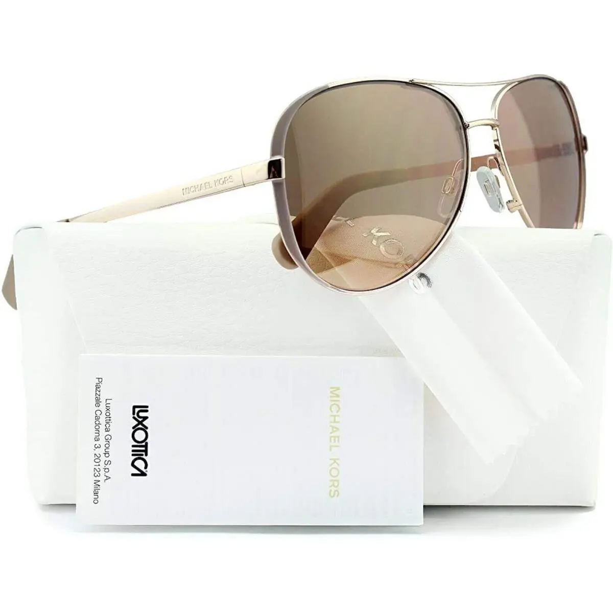 Michael Kors MK5004 1017R1 Chelsea Sunglasses Rose Gold W/gold Mirror