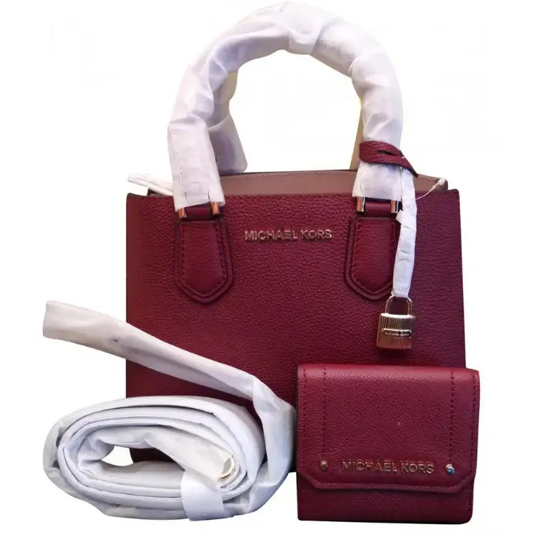 Michael Kors Small Adele Mulberry Purple Tote/crossbody with Matching Wallet