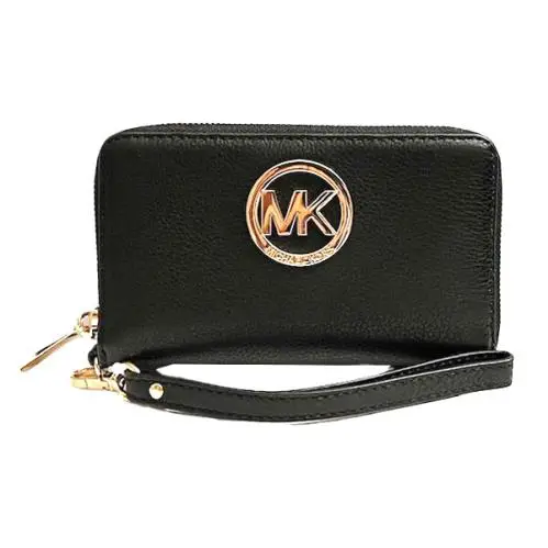 Michael Kors Fulton Large Multi-functional Wallet Phone Case Black