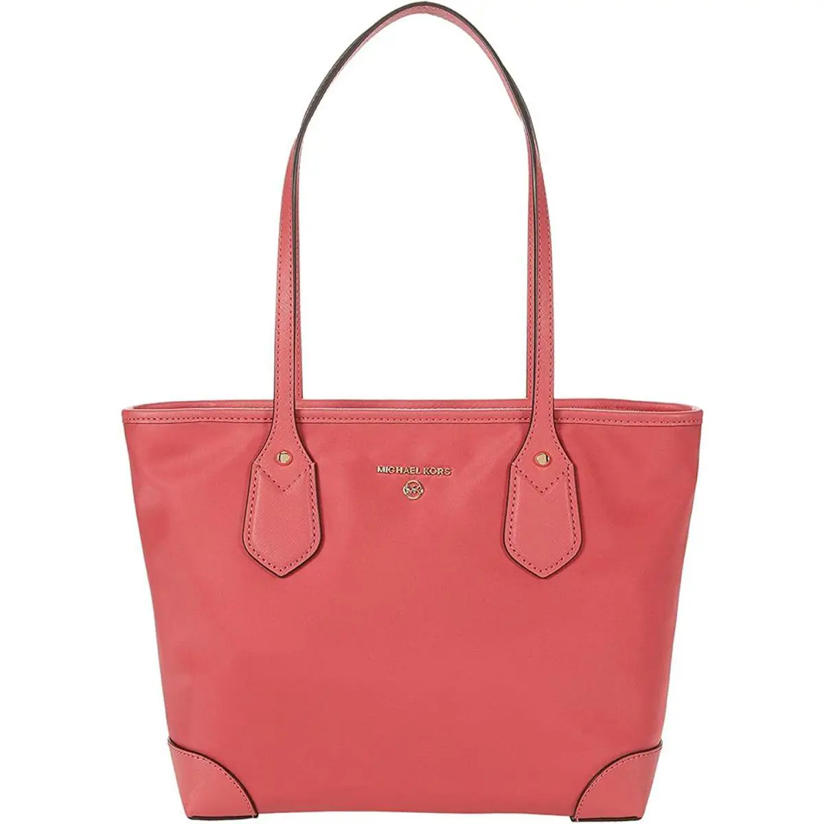 Michael Kors Eva Small Top Zip Tote Nylon Light Berry Sorbet Pink