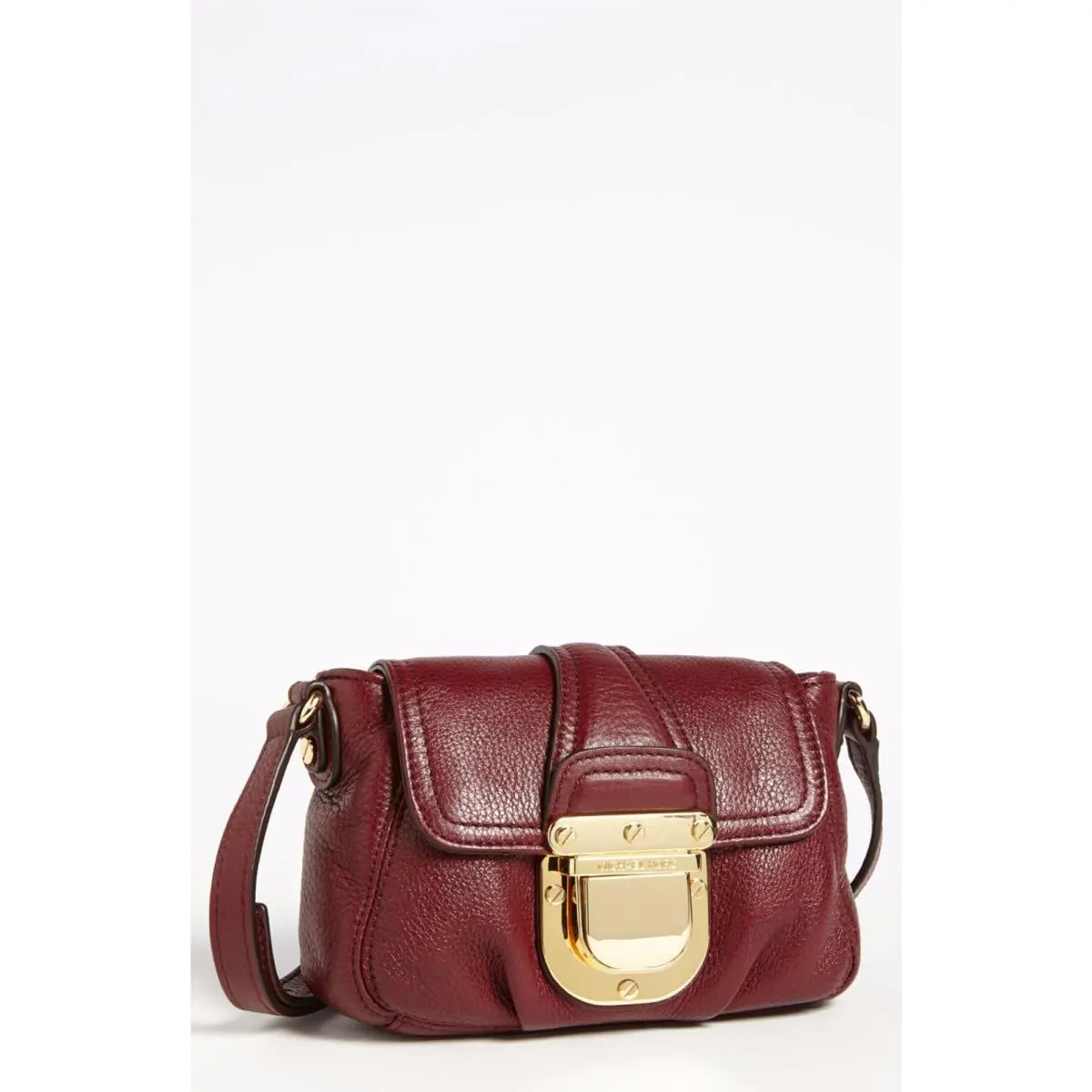 Michael Kors Charlton Cinnabar Maroon Leather Crossbody Shoulder Bag