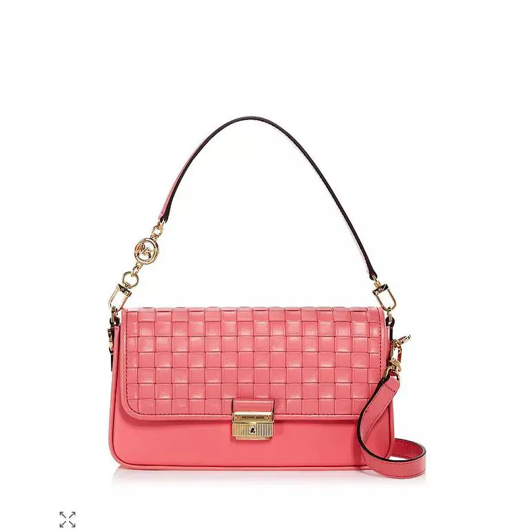 Michael Kors Bradshaw Small Leather Convertible Shoulder Bag In Color Rose/gold