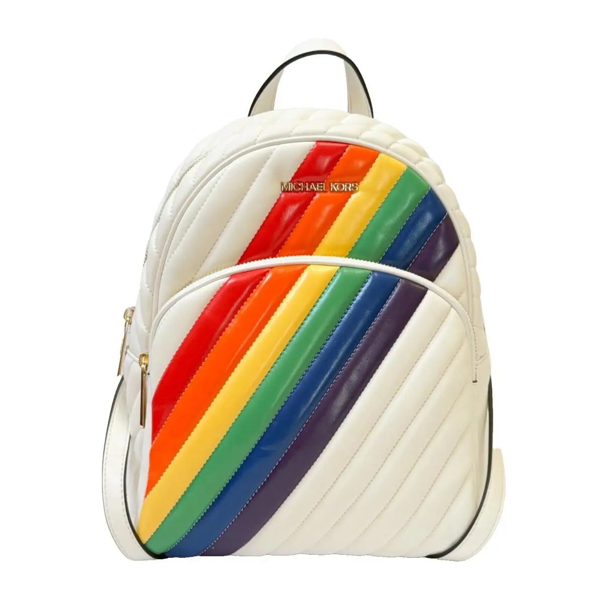 Michael Kors Abbey Medium Backpack Vegan Leather Rainbow Limited Edition