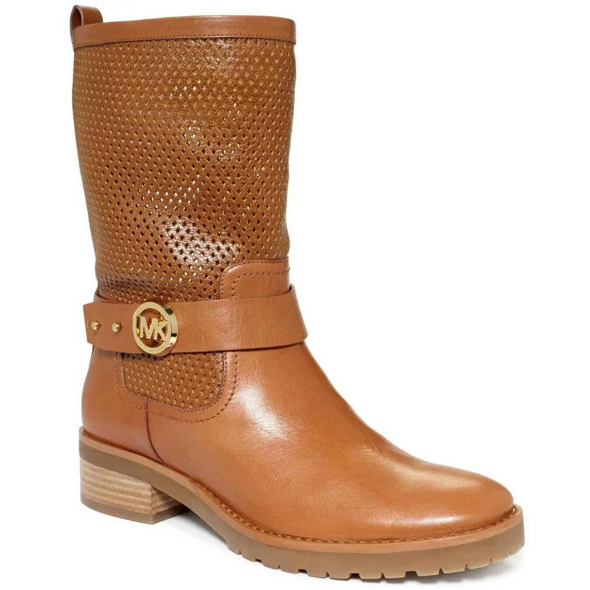 Michael Kors Daria Luggage Leather Boots Women`s 5