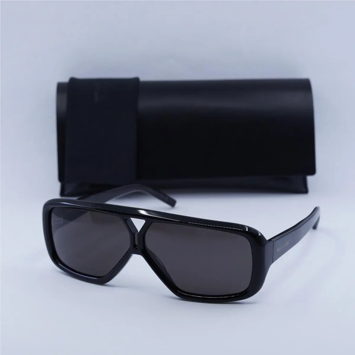 Saint Laurent SL569Y 001 Shiny Black/grey 63-7-140 Sunglasses by Yves Saint Laurent