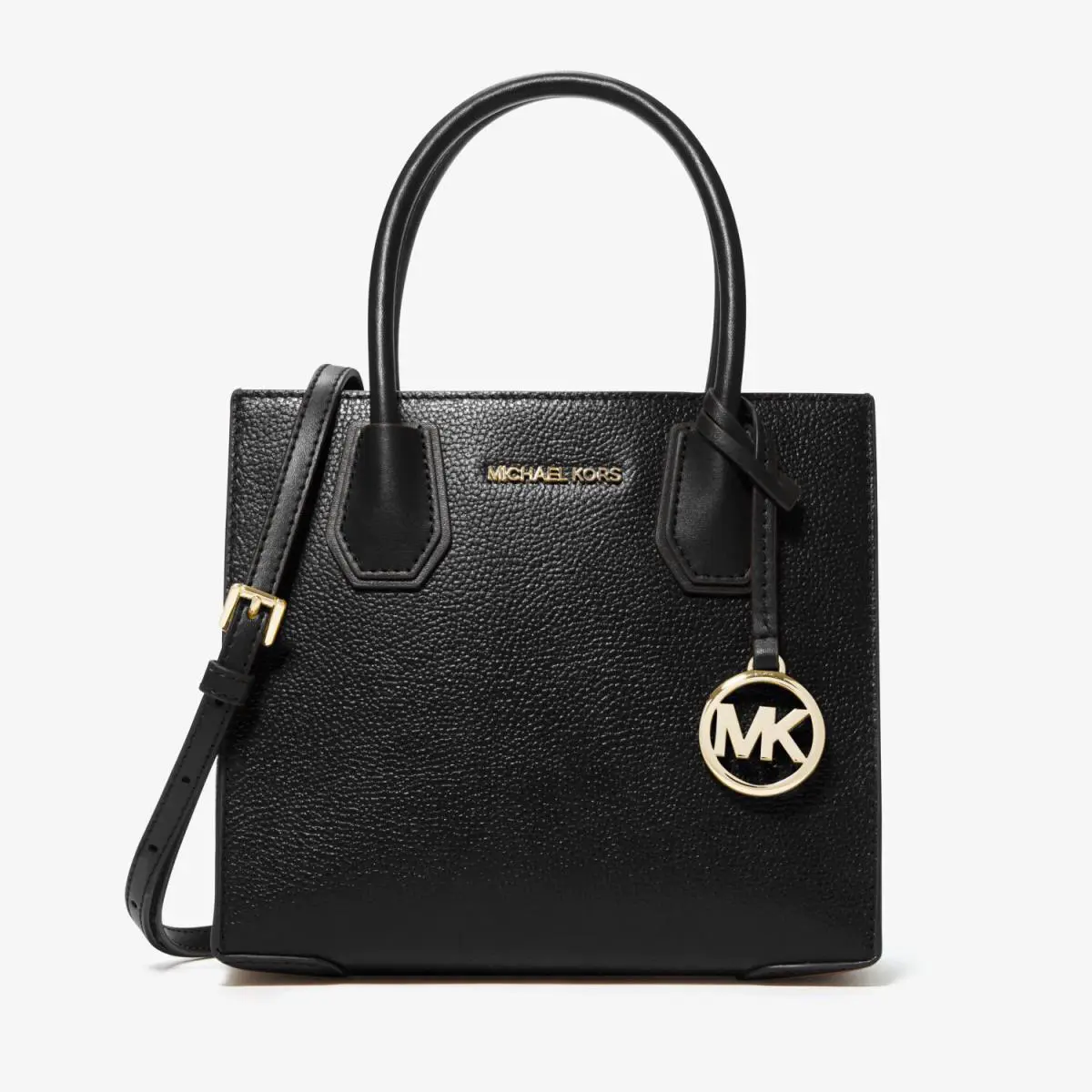 Michael Kors Mercer Medium Black Leather Crossbody Bag Messenger