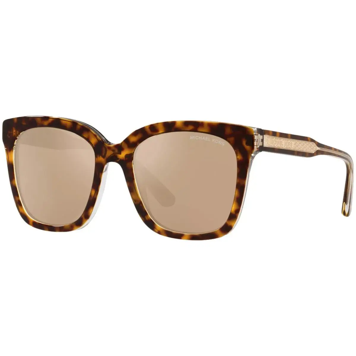 Michael Kors San Marino Women`s Dark Tortoise/clear Sunglasses MK2163F 31027P 55