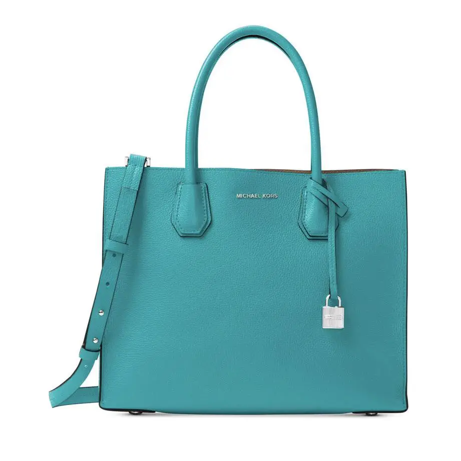 Mercer Large Studio Convertible Tile Blue Leather Bag Crossbody by Michael Kors