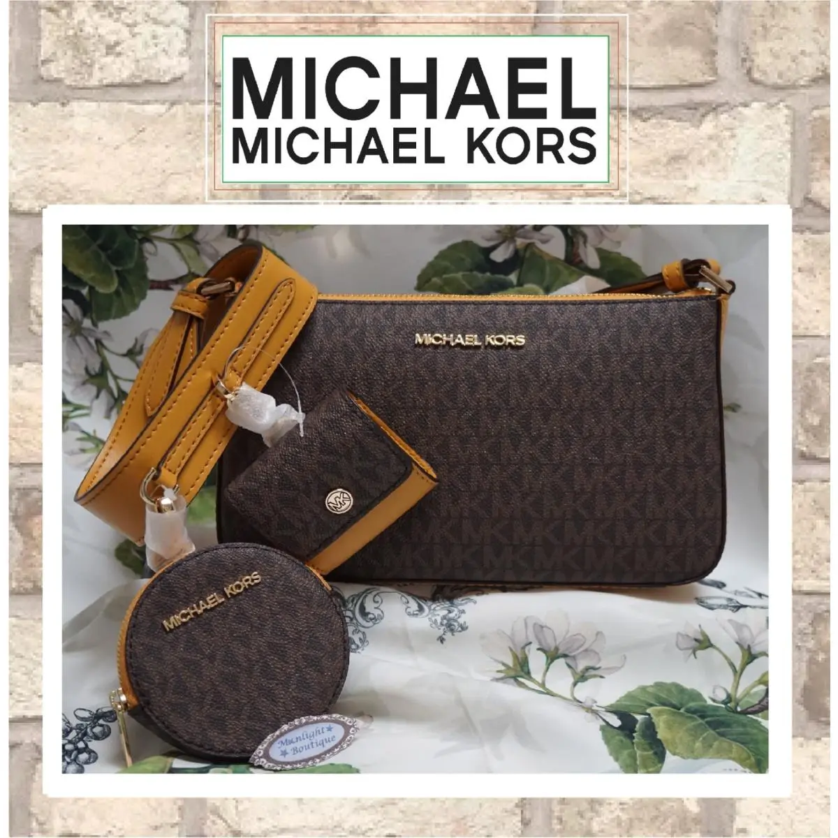 Michael Kors Jet Set MK Marigold X-body Coin Pouch Tech Accessories Ear Pod