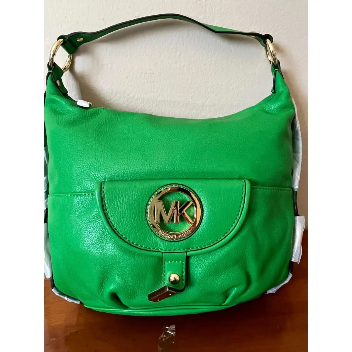 Michael Kors Fulton Large Palm Leather Shoulder Purse Handbag Msrp: