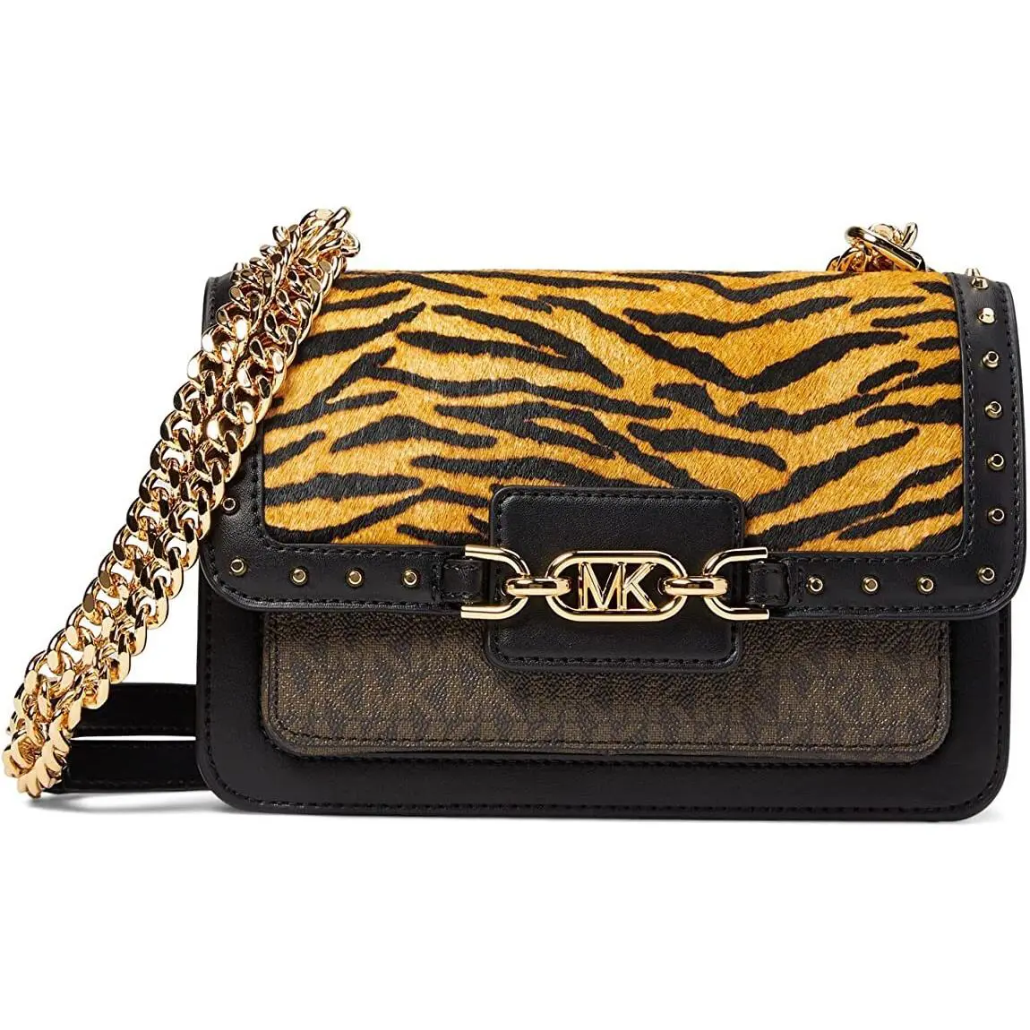 Michael Kors Women`s Heather Large Shoulder Brown Multi One Size