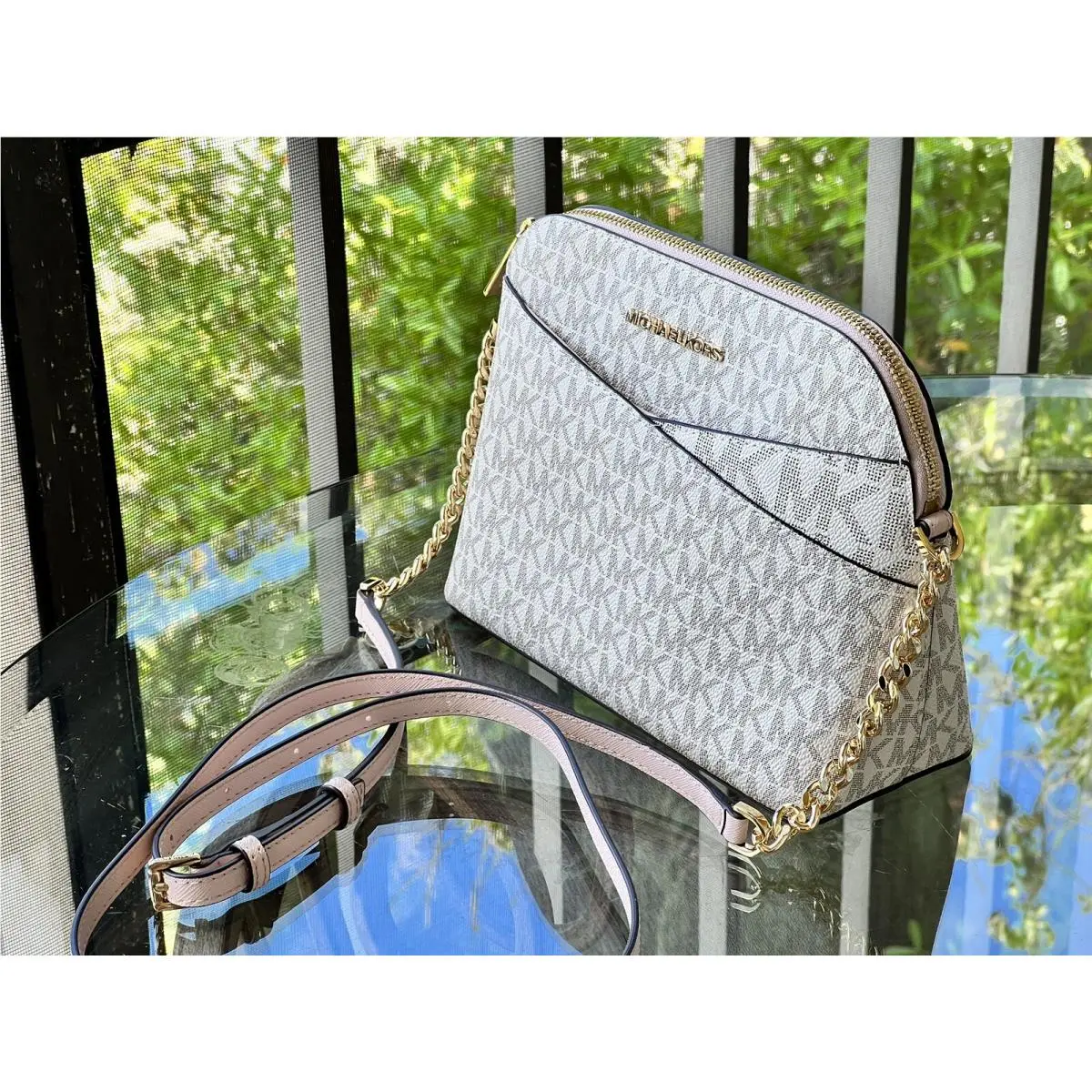 Women Crossbody Bag Purse Messenger Handbag Tote Shoulder Vanilla by Michael Kors