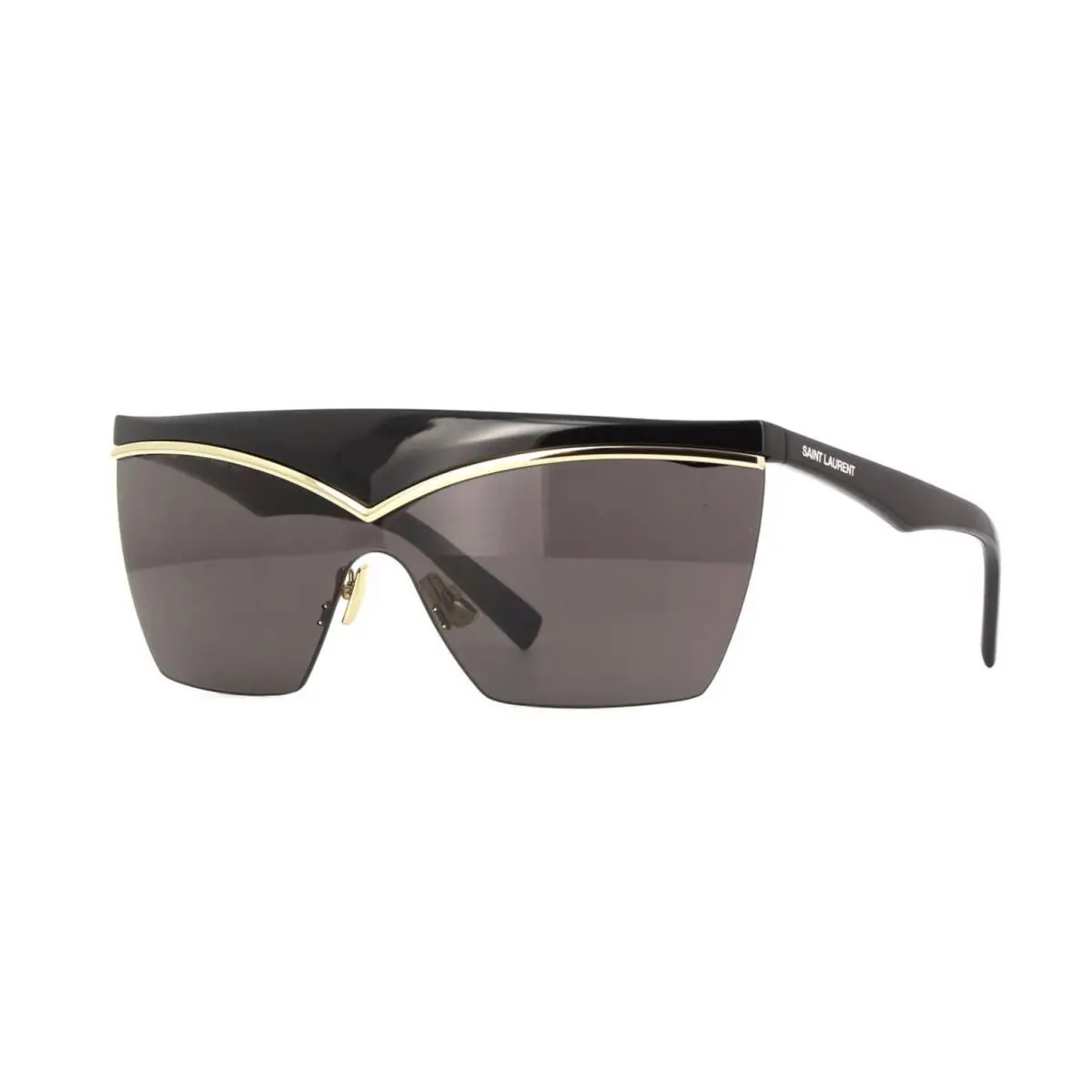 Saint Laurent SL 614 Mask Black Gold/grey 001 Sunglasses