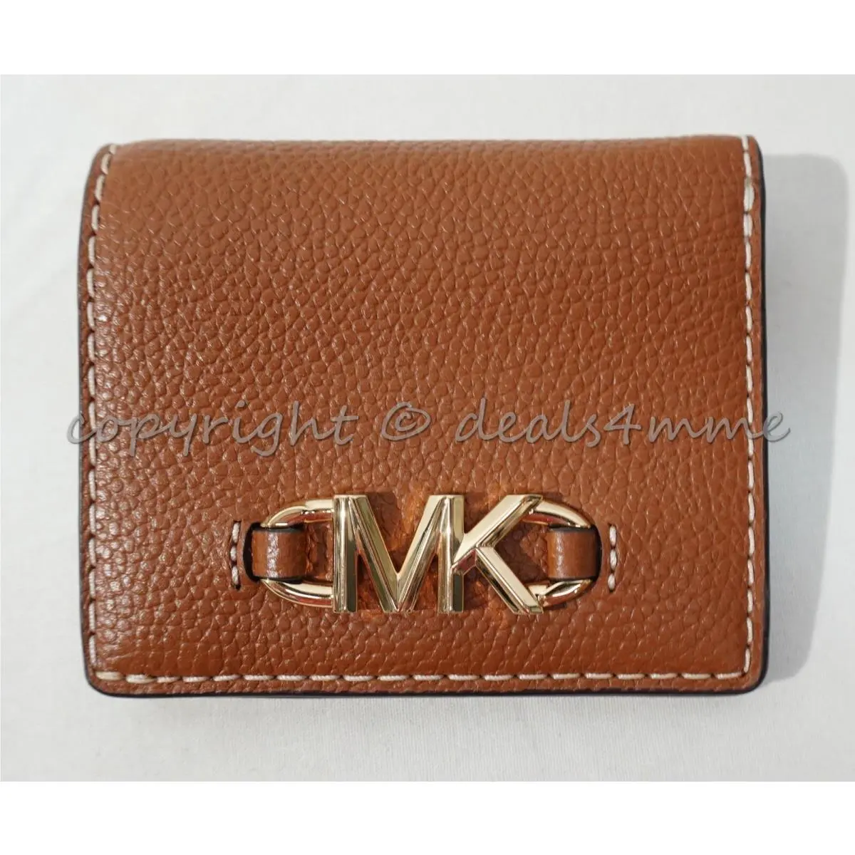 Michael Kors 32T1GZYF1L Izzy Small ID Billfold Leather Wallet in Luggage