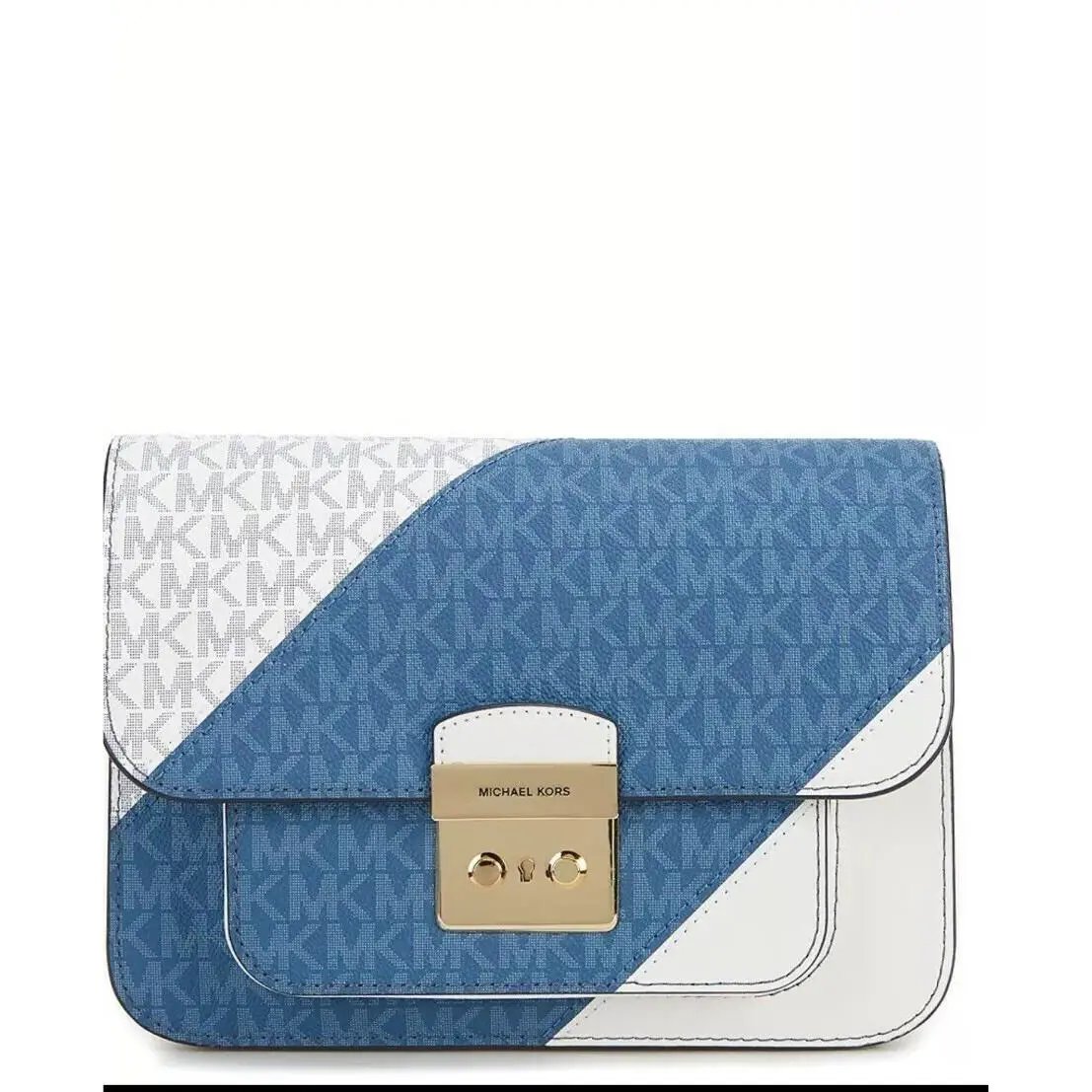 Kors Sloan Editor Two-tone Logo Large Leather Shoulder Bag