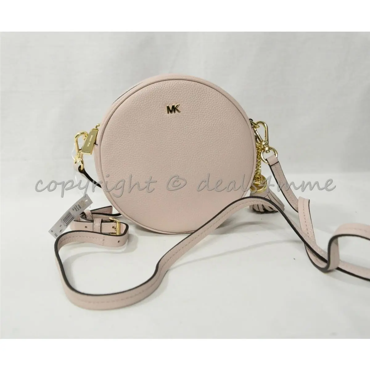 Michael Kors 32T8GF5N3L Pebbled Leather Canteen Crossbody/shoulder Bag Soft Pink