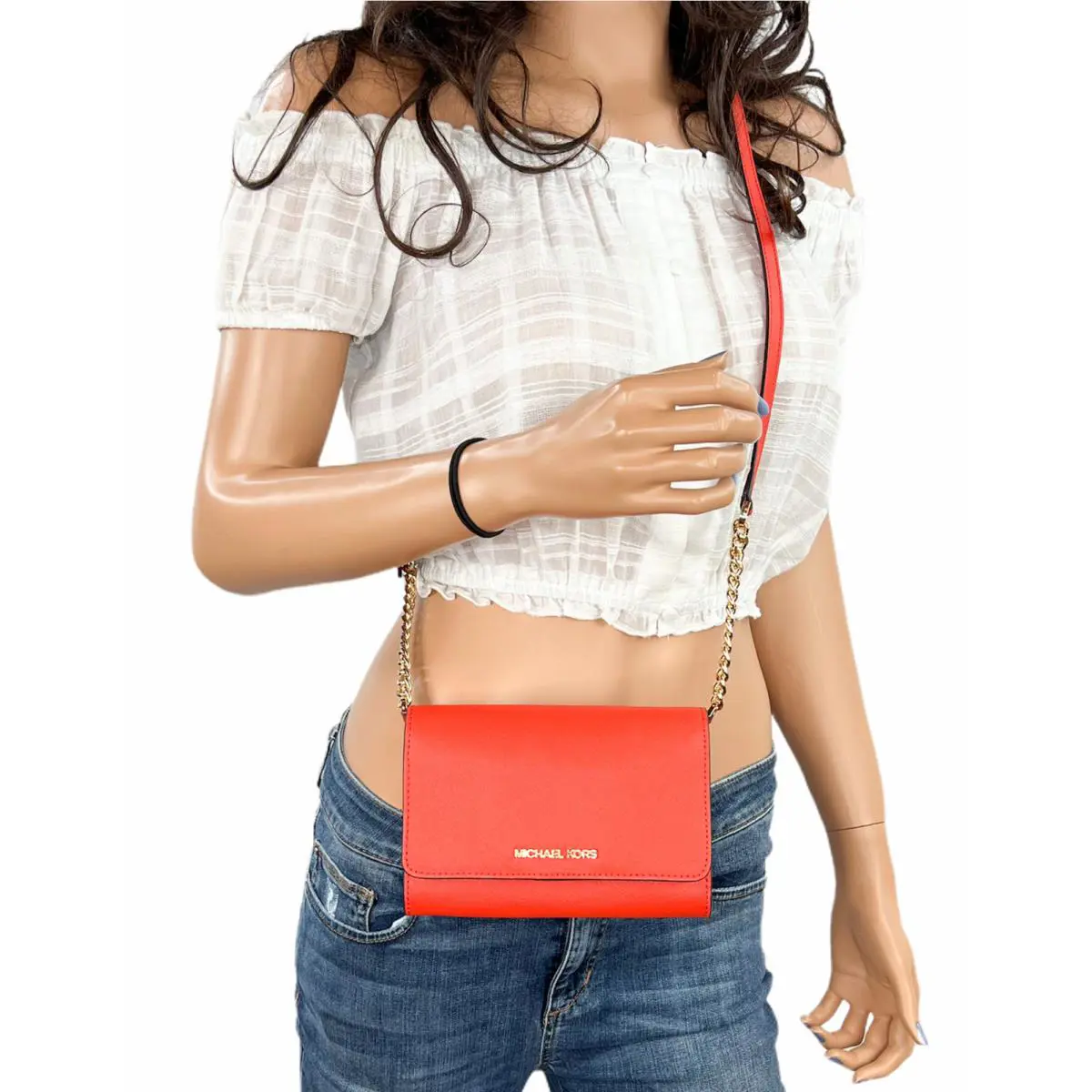 Michael Kors Jet Set Travel MD Phone Crossbody Bag Clutch Madar
