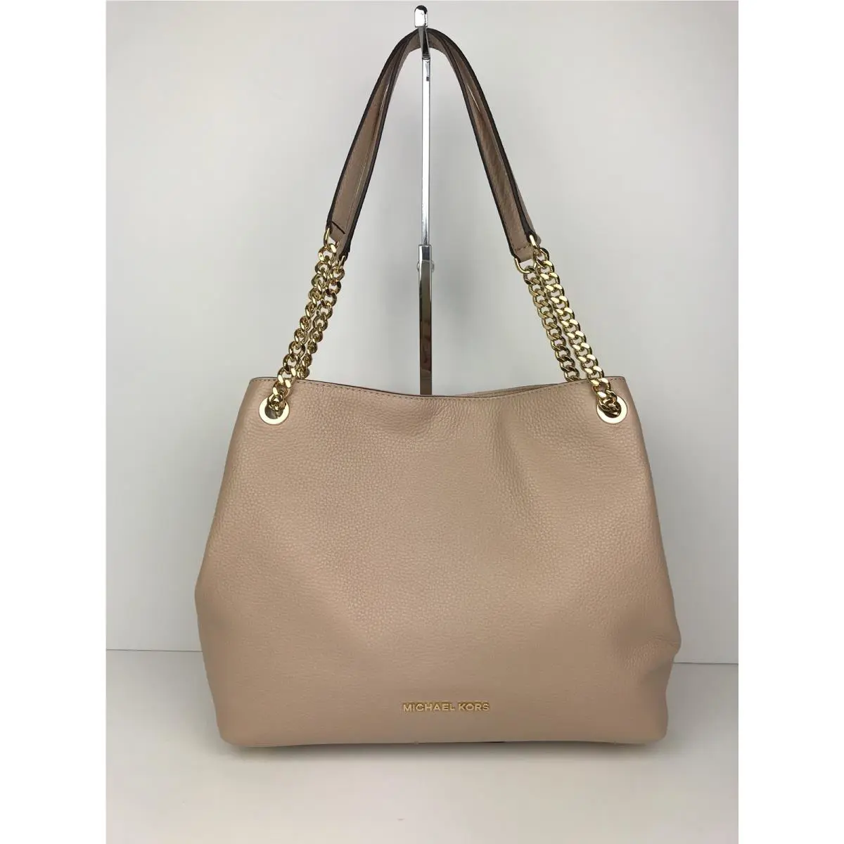 Michael Kors Jet Set Large Chain Shoulder Bag Tote Color- Oyster