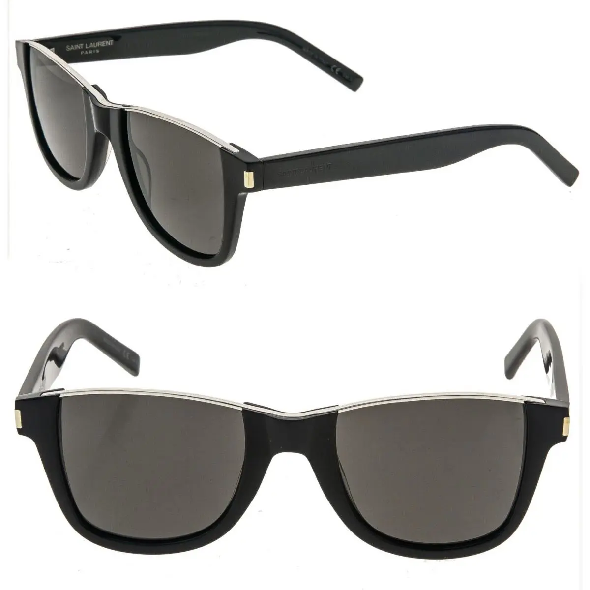 Saint Laurent Cut Away SL 51 SL51 Black Runway Sunglasses Unisex 001 Classic by Yves Saint Laurent