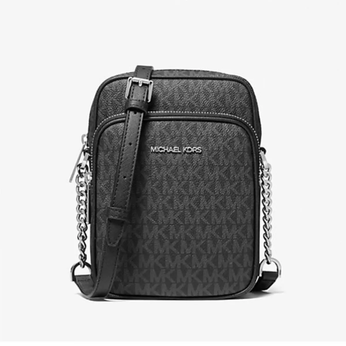 Michael Kors Jet Set Travel Medium North South Chain Crossbody Black 35F1STVC2B