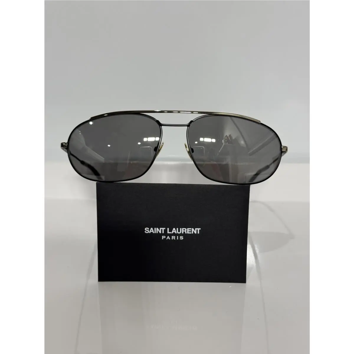 Ysl Saint Laurent SL 561 003 Black Silver Metal Men’s Sunglasses 61mm by Yves Saint Laurent