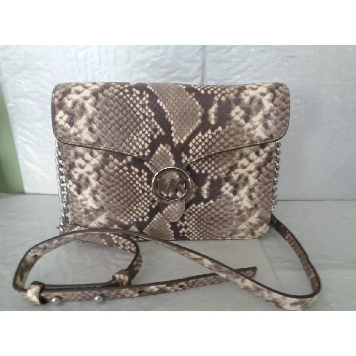 Michael Kors - Vanna - Leather - Medium - Shoulder Flap - Natural - Cha