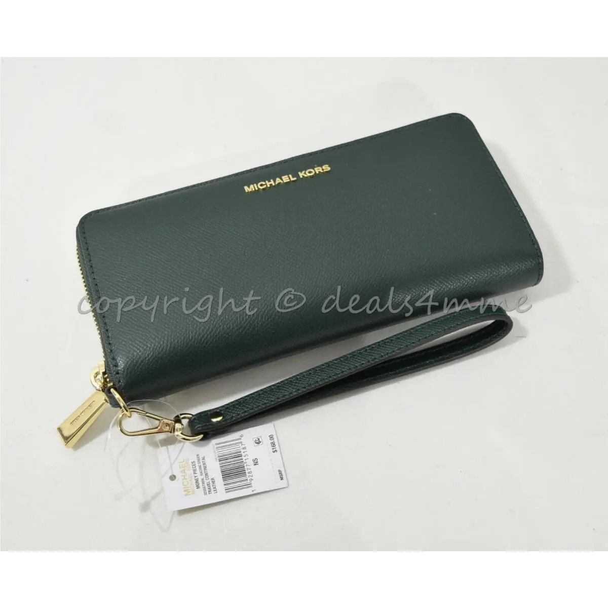 Michael Kors Money Pieces Travel Continental Crossgrain Leather Wallet/wristlet