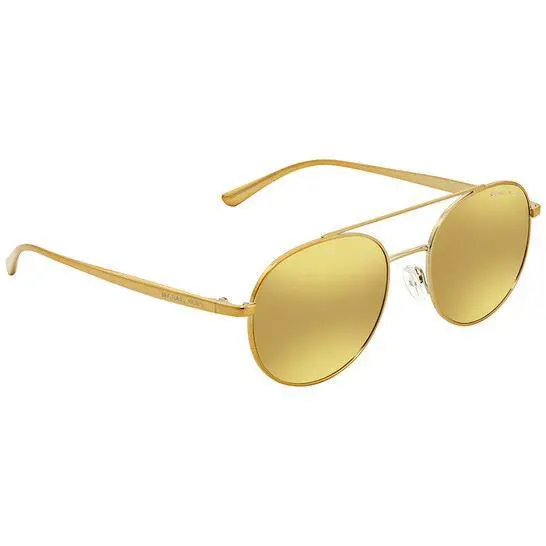 Michael Kors Women`s Gold-tone Aviator Sunglasses MK1021-11687P