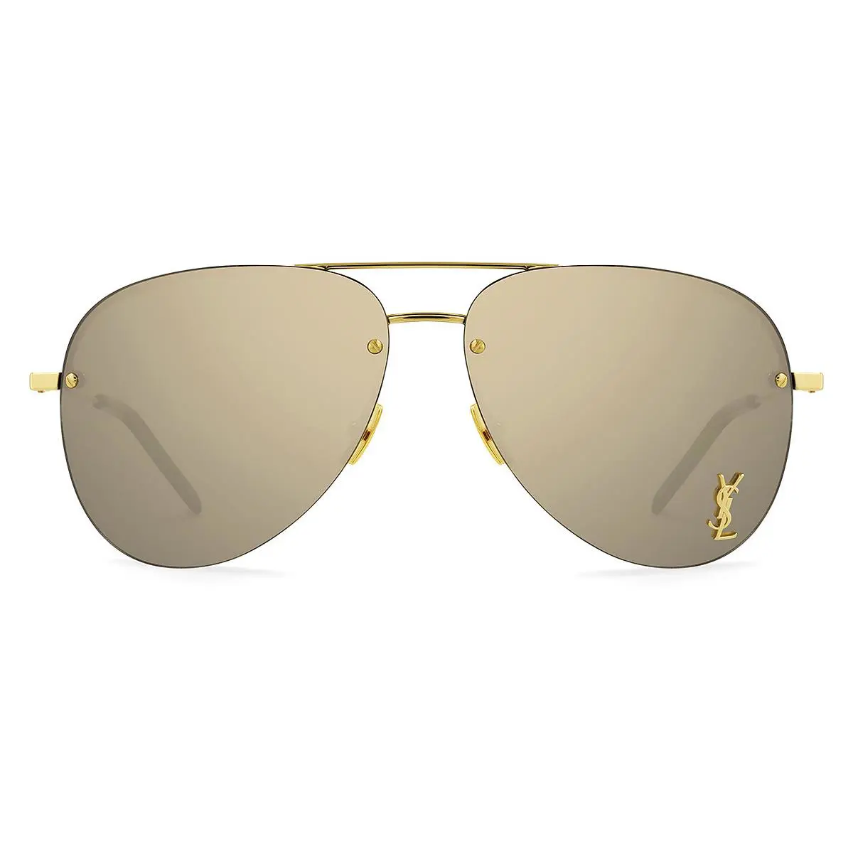Saint Laurent Classic 11 M Sunglasses Gold Bronze Mirror 59