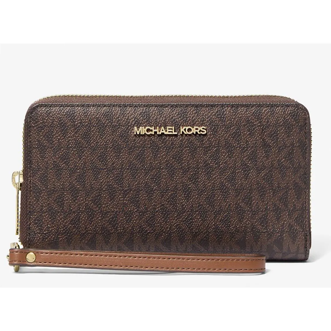 Michael Kors Jet Set Signature Logo Smartphone Wristlet Wallet