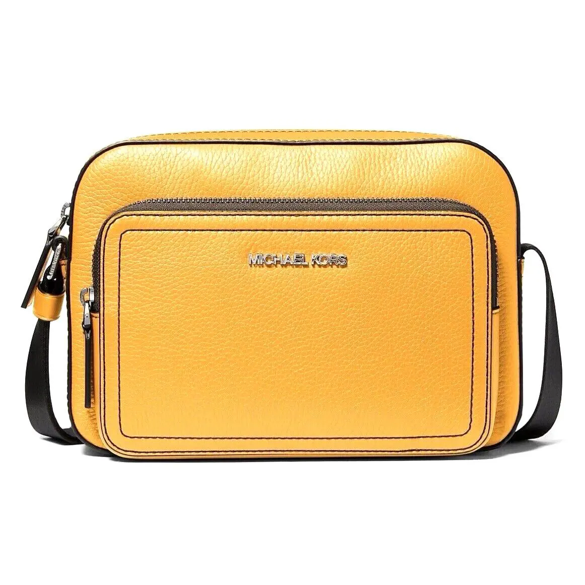 Michael Kors Cooper Pebbled Leather Utility Crossbody Bag Golden Rod