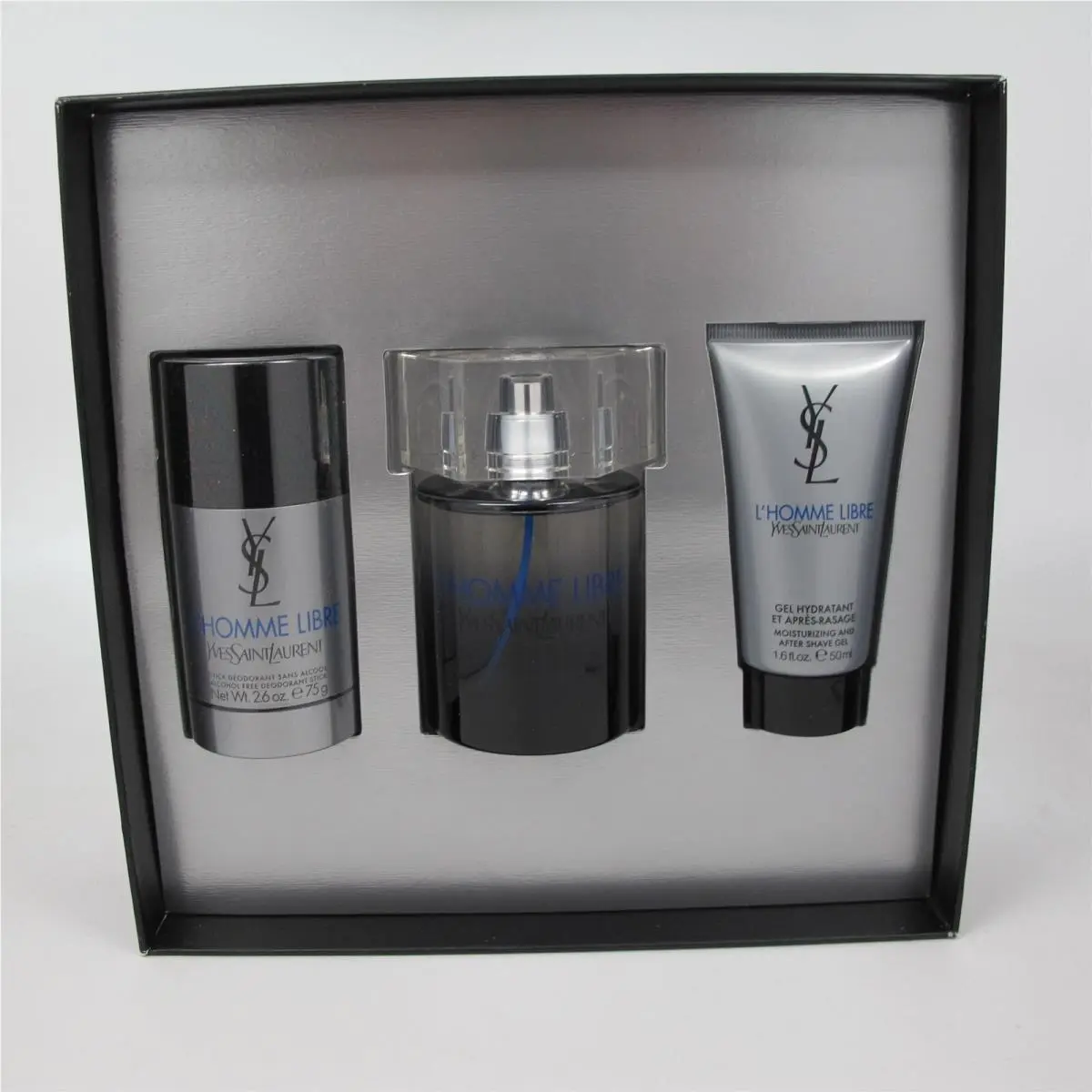 L`homme Libre by Ysl 3 Pcs: 3.3 oz Edt Spray 1.6 oz A/s Gel Deo Stick 2012 by Yves Saint Laurent