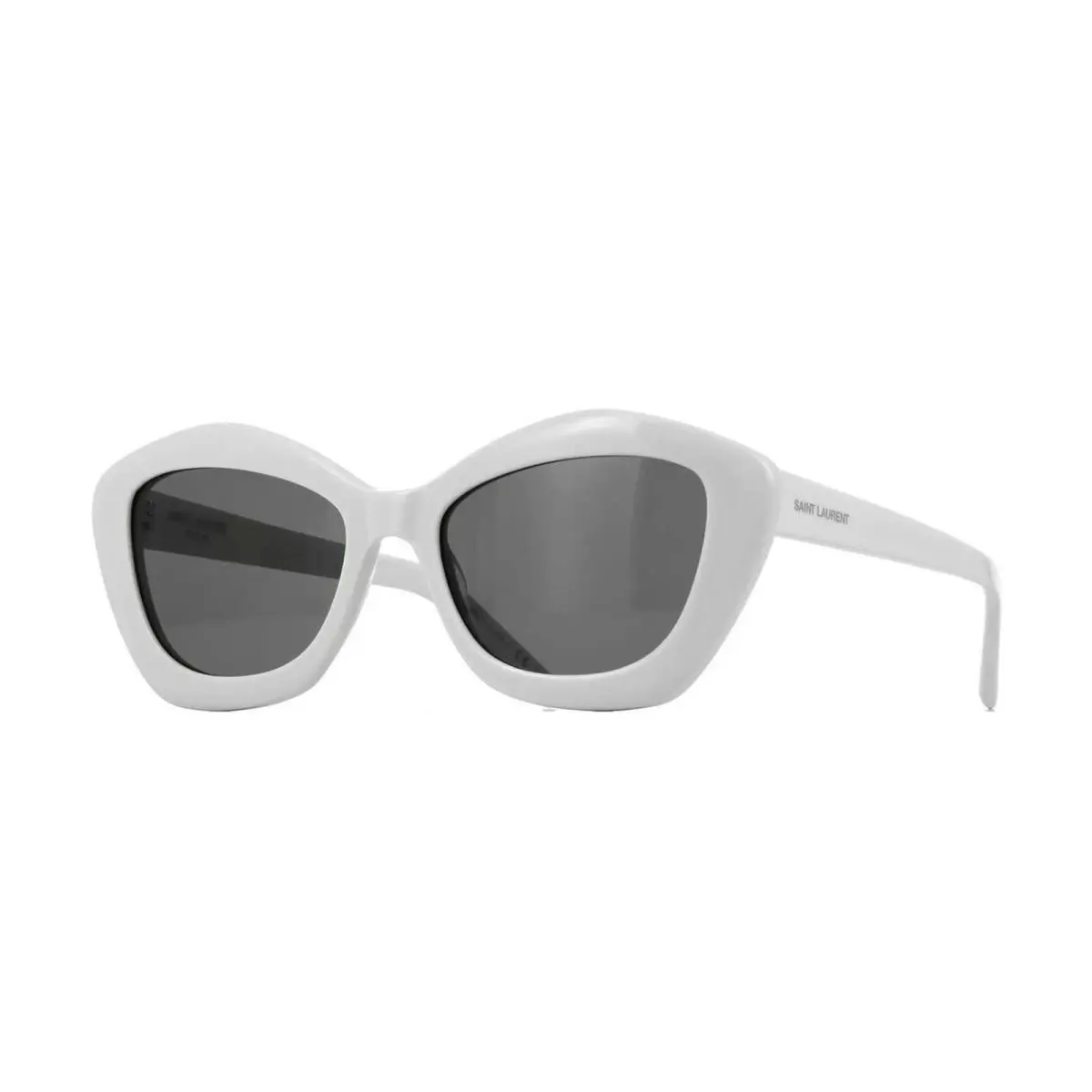 Saint Laurent SL 68 White/grey 004 Sunglasses - Frame: White, Lens: Grey