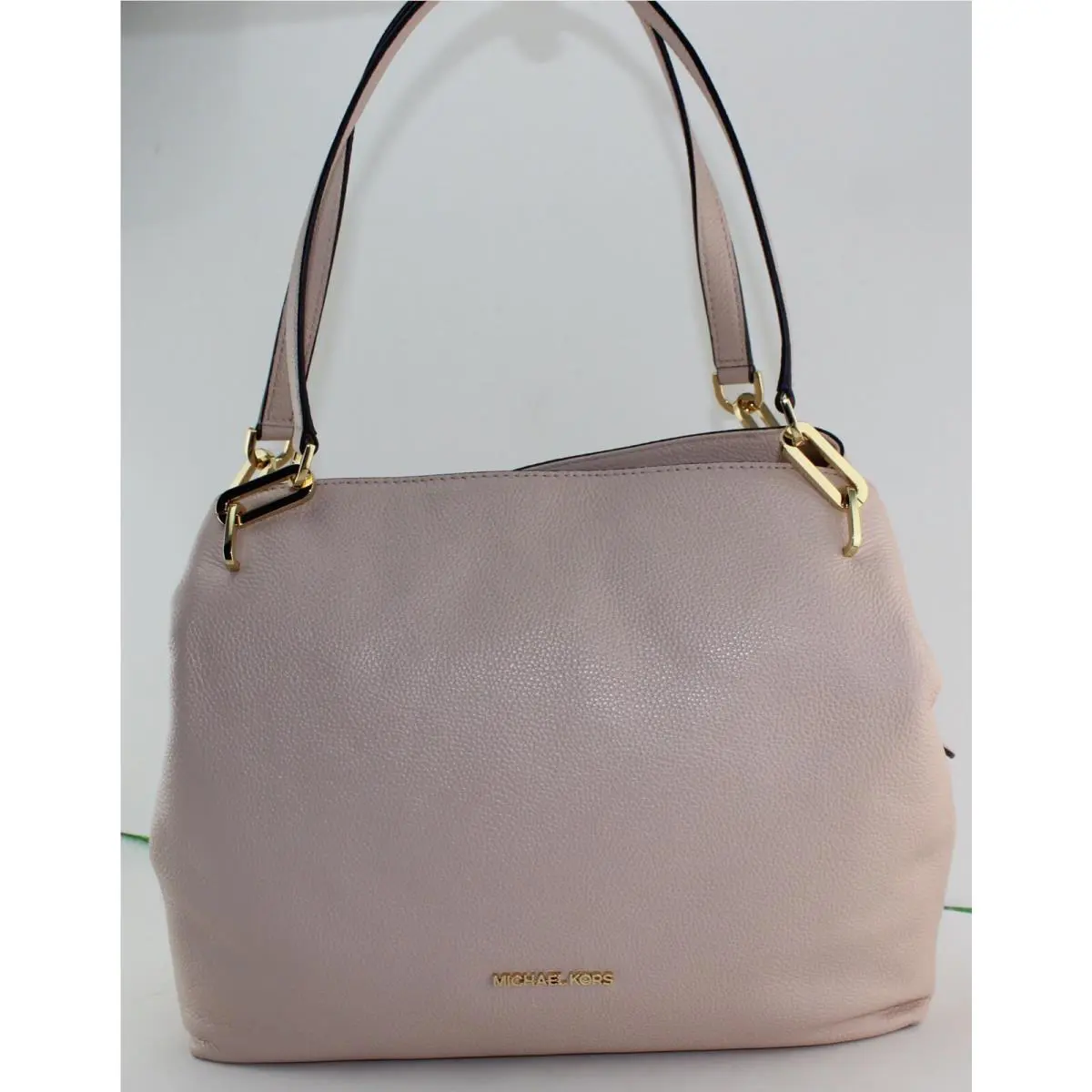 Michael Kors Leighton Pink Large Shoulder Tote Handbag Womens