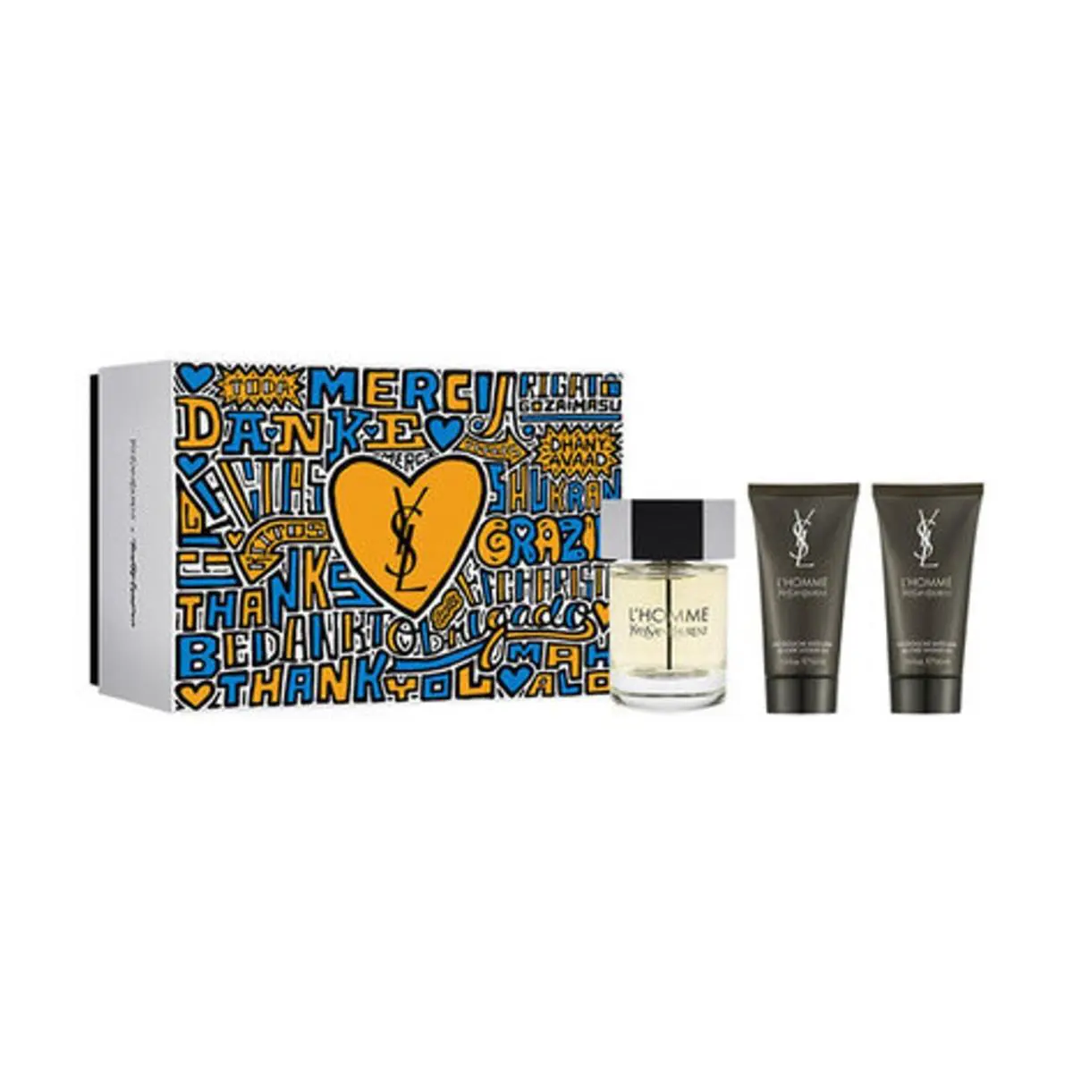 Yves Saint Laurent Ysl L`homme 3 PC Gift Set Men 3.4 OZ Edt + 1.6OZ Shower Gel + 1.6OZ Shower Gel