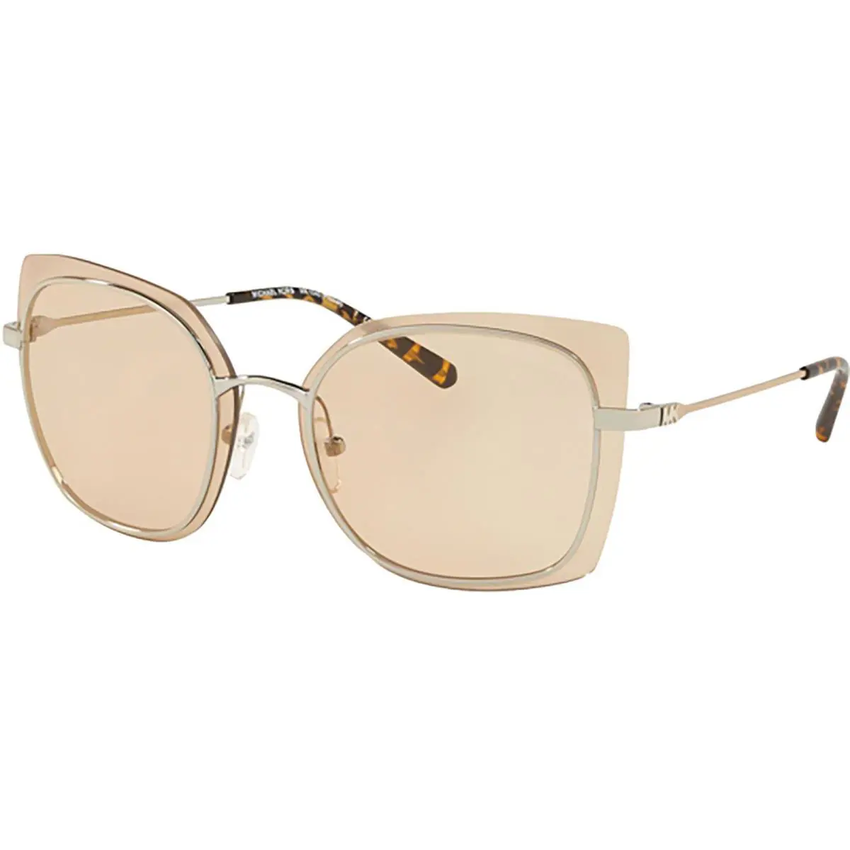 Michael Kors Sunglasses Phuket MK1040 115373 Shiny Silver Light Brown