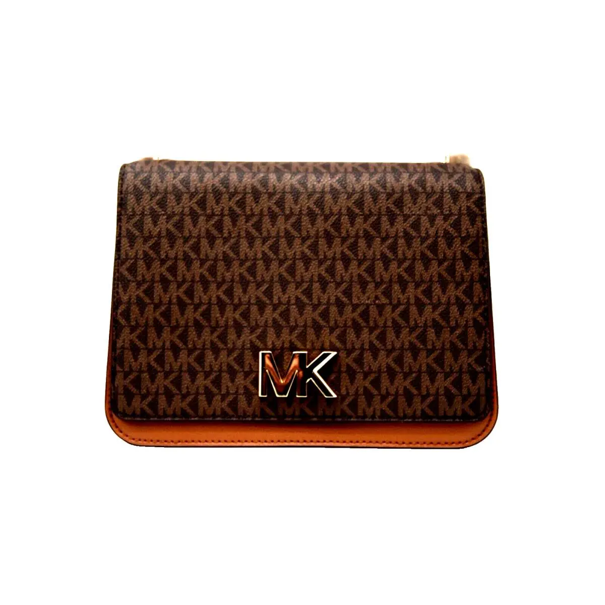 Mott Large Chain Leather Cross Body Shoulder Bag Brown by Michael Kors