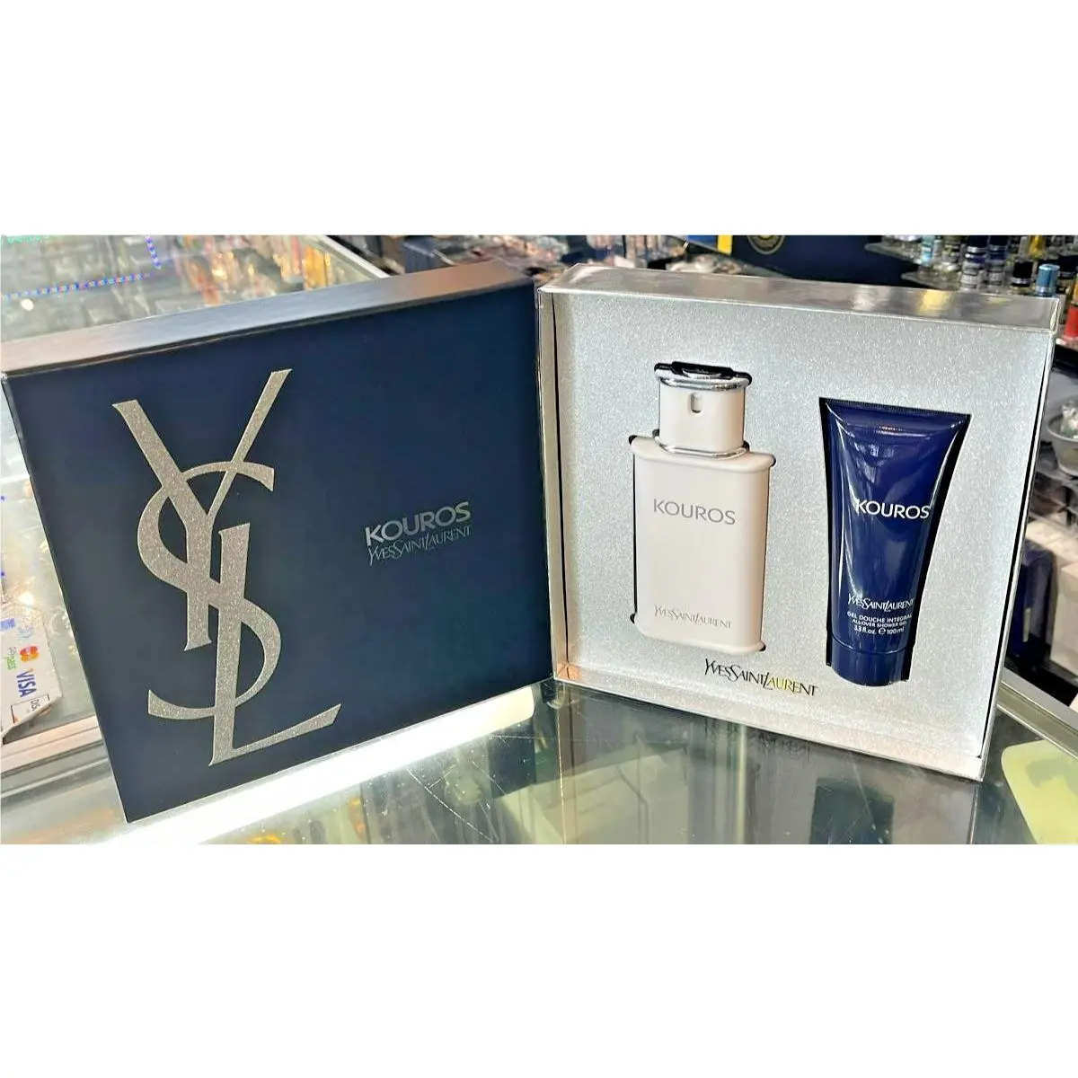 Kouros Cologne 2 PC Gift Set by Yves Saint Laurent 3.3 oz 100 ml
